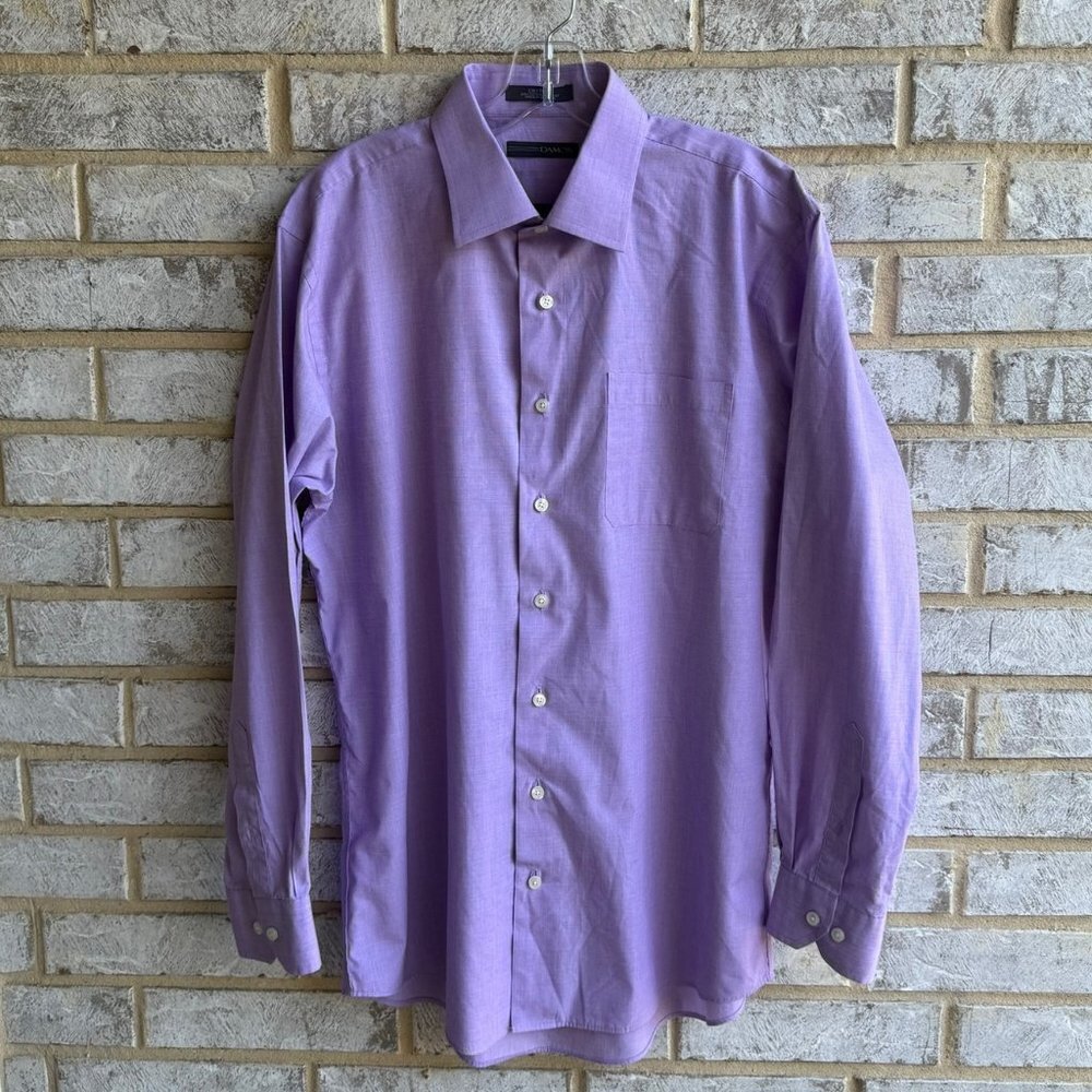 Damon Dri-Tech Classic Fit Long Sleeve Button Down Men Shirt, Size 16.5 32/33.